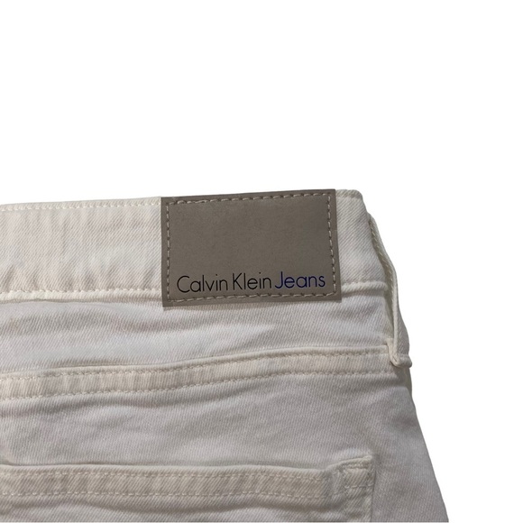 Calvin Klein Ankle Skinny Women Ivory Wash Jeans Sz 12 x28 NWT Denim Stretch - Picture 9 of 14